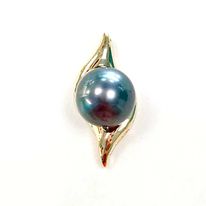 Pendentil plaqué or avec perle de Tahiti
