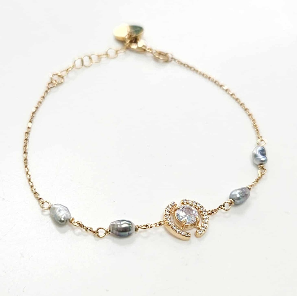 BRACELET 4 KEISHIS DOUBLE C - plaqué or