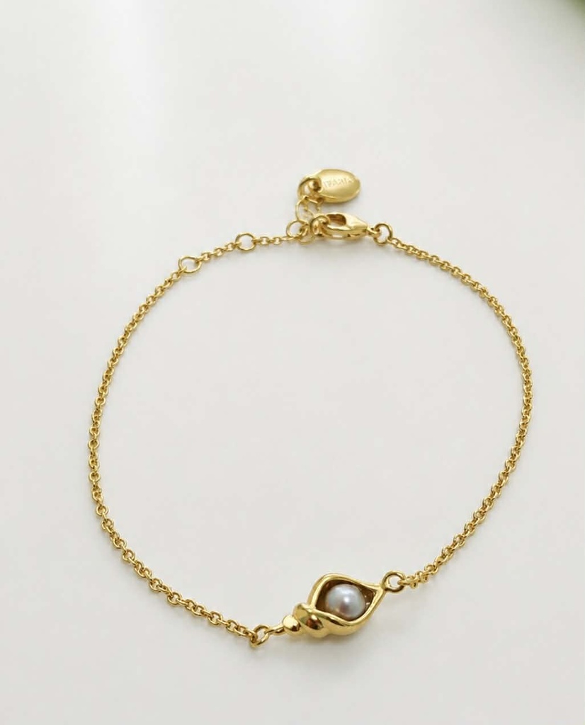 BRACELET PLAQUE OR COQUILLAGES 1 KEISHI