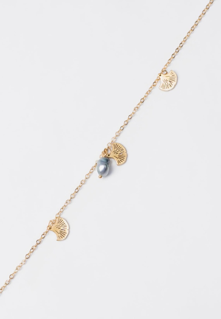 BRACELET BRELOQUES GINKO ET KEISHI - ACIER DORE