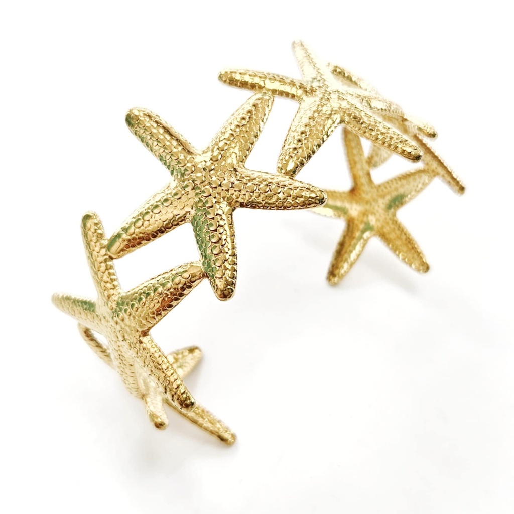 MANCHETTE STARFISH - ACIER DORE