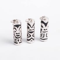 TIKI ARGENT Agate Noire grand 2.1cms