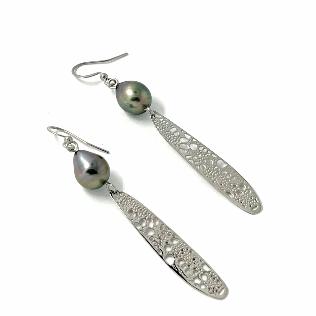 Boucles d'oreille Nature ovale fine