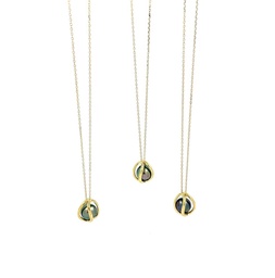 [COCAGE] Collier Cage avec perle de Tahiti - plaqué or