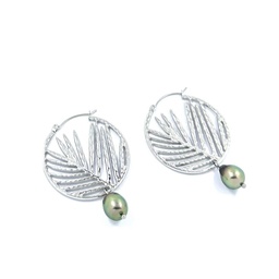 [CRPALMS] CREOLES PALMS PERLE DE TAHITI - Acier inoxydable