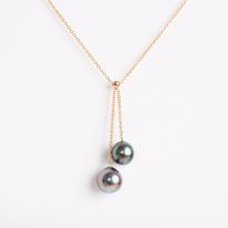 [CO2P] Collier Plaque Or + Duo Perle
