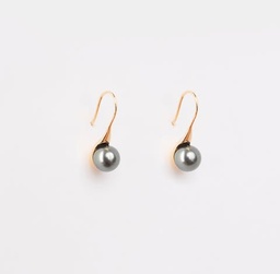 [BOCRT] BOUCLE D'OREILLES crochet plaqué or + perles