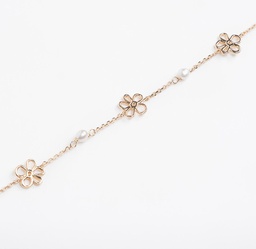 [BRMFK] BRACELET plaqué or mini fleurs +4 keishis