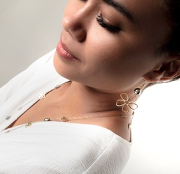 [BOTIAP] BOUCLES D OREILLES PERLE ET TIARE EVIDEE - ACIER DORE