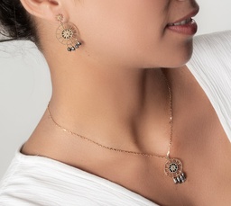 [COSOLK] COLLIER SOLEIL ET 4 KEISHIS - PLAQUE OR