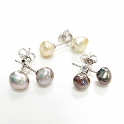 [STUDSK2] STUDS KEISHI colorés - ARGENT