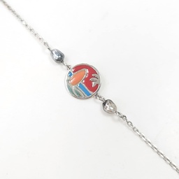 [BRSURF] BRACELET ENFANT SURF ET 2 KEISHIS - ARGENT