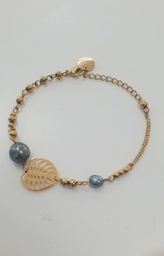 [BRAPAD] BRACELET ACIER DORE APE NEW