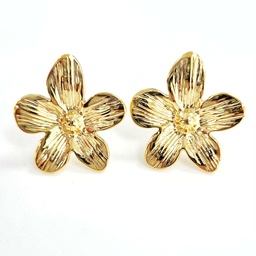 [STUDSF] STUDS FLEUR DORE - ACIER DORE