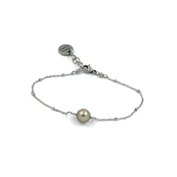 [ANBR2] Bracelet MINIMALISTE chaîne boule et Perle - ACIER